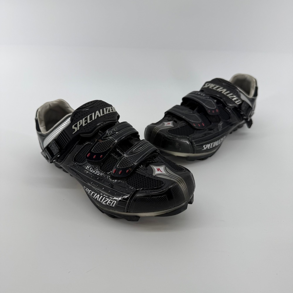 Specialized Pro MTB Cycling Shoes Women 7.5 Black Silver 6111-19385 Ratchet